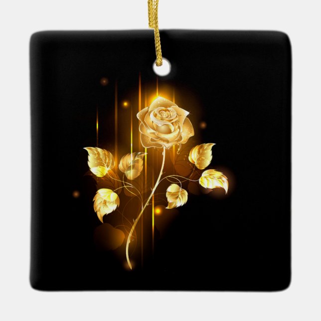 Golden ro (guld ro) julgransprydnad keramik (Framsida)