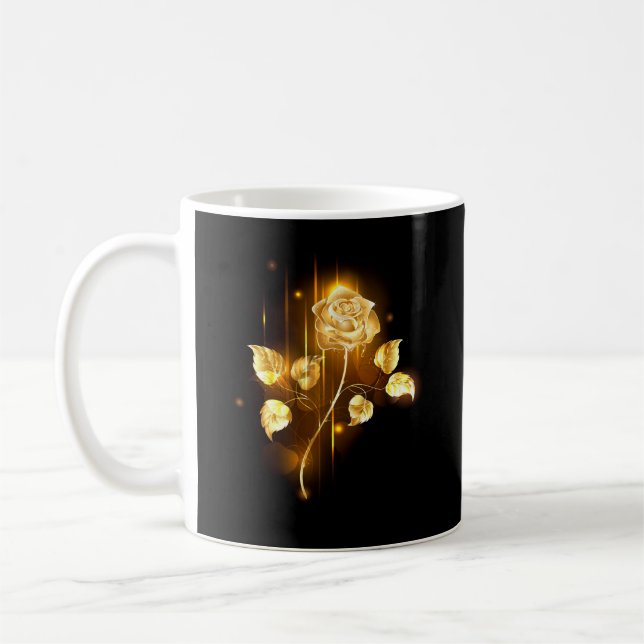 Golden ro (guld ro) kaffemugg (Vänster)