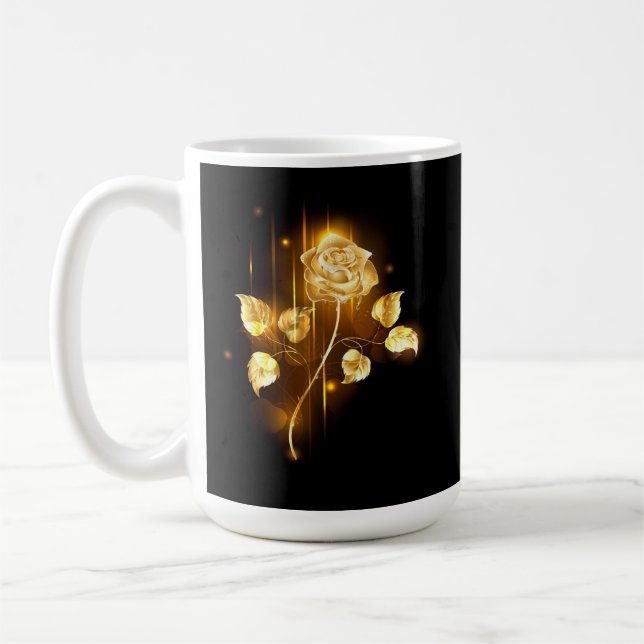 Golden ro (guld ro) kaffemugg (Vänster)