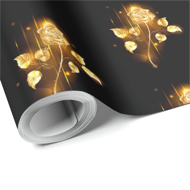 Golden ro (guld ro) presentpapper (Rullad Hörn)