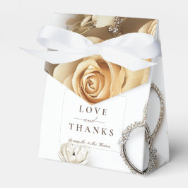 Golden ro och bröllop ringar presentaskar