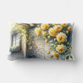 Golden Ro på stenkolsvägg Lumbarkudde