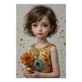 Golden Ro Porträtt Perfect Poster