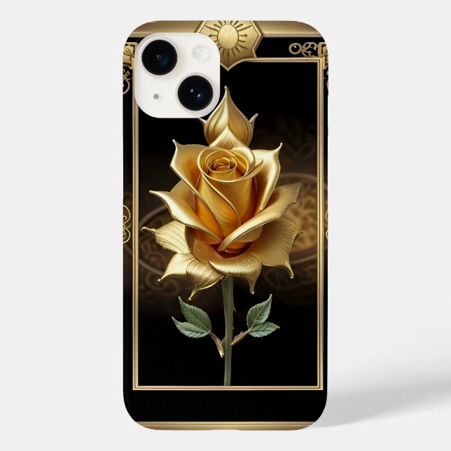 Golden Ro-teckning med Elegant Framing (Baksida)