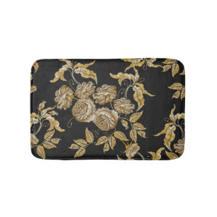 Golden Ro: Vintage Embroidery Mönster Badrumsmatta