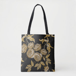 Golden Ro: Vintage Embroidery Mönster Tygkasse