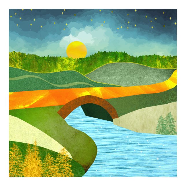 Golden Road Fototryck (Framsidan)