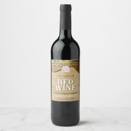 Golden Rolling Backe Vinflaska Etikett