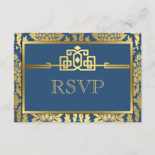 Golden Romantik Art Deco OSA kort V2 Teal