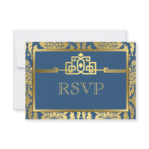 Golden Romantik Art Deco OSA kort V2 | Teal