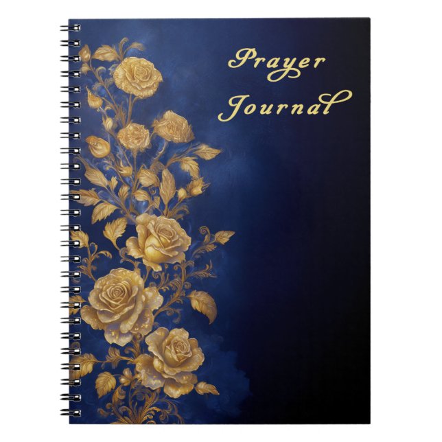 Golden Roses Prayer Journal Anteckningsbok (Framsidan)