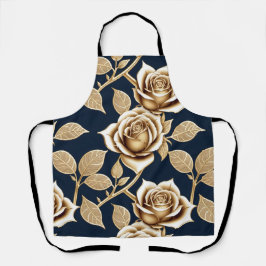 Golden Roses With A Metallic Finish