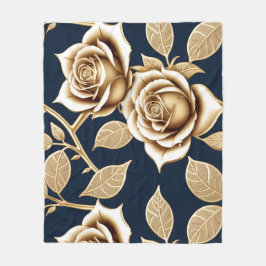 Golden Roses With A Metallic Finish Fleecefilt
