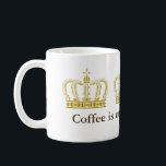 Golden Royal Krona din rygg. & idéer Kaffemugg<br><div class="desc">EDDA Froehlich-bildsdesign | Den vackra gyllene krona är lätt att anpassa till party eller evenemanget genom att lägga till textinformation, typsnitt stil, typsnitt storlek & färg. Det är för alla självsäkra människor och vintage fläkt. | Kontakta mig gärna om du vill ha andra utformningar och produkter: contact@eddart.de eller titta här:...</div>