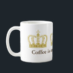Golden Royal Krona   din rygg. & idéer Kaffemugg<br><div class="desc">EDDA Froehlich-bildsdesign | Den vackra gyllene krona är lätt att anpassa till party eller evenemanget genom att lägga till textinformation, typsnitt stil, typsnitt storlek & färg. Det är för alla självsäkra människor och vintage fläkt. | Kontakta mig gärna om du vill ha andra utformningar och produkter: contact@eddart.de eller titta här:...</div>
