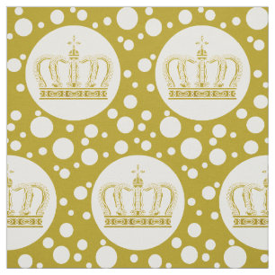 Golden Royal Krona & Dots + din backgr. & idéer Tyg
