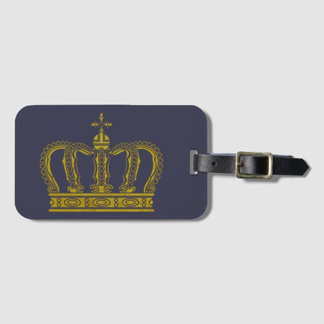 Golden Royal Krona I + din rygg. & idéer Bagagebricka (Framsida horisontal)