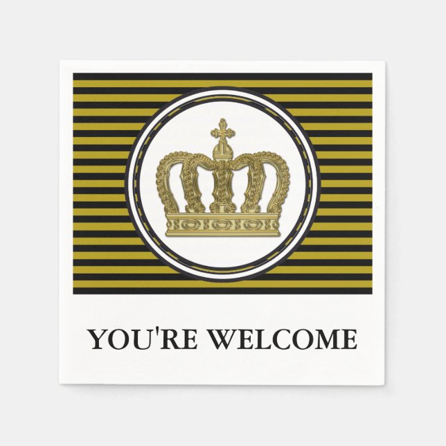 Golden Royal Krona II + din rygg. & idéer Pappersservett (Framsidan)