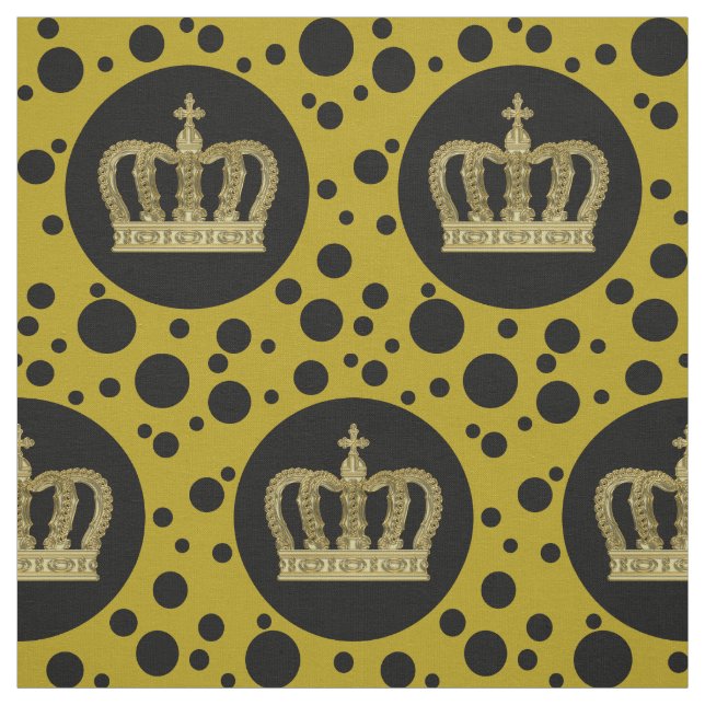 Golden Royal Krona II & Dots + din backgr. & idé Tyg (Provkarta)