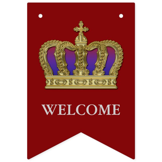 Golden Royal Krona IV + din rygg. & idéer Vimplar (Första flaggan)