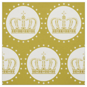 Golden Royal Krona & Stars + din rygg. & idéer Tyg