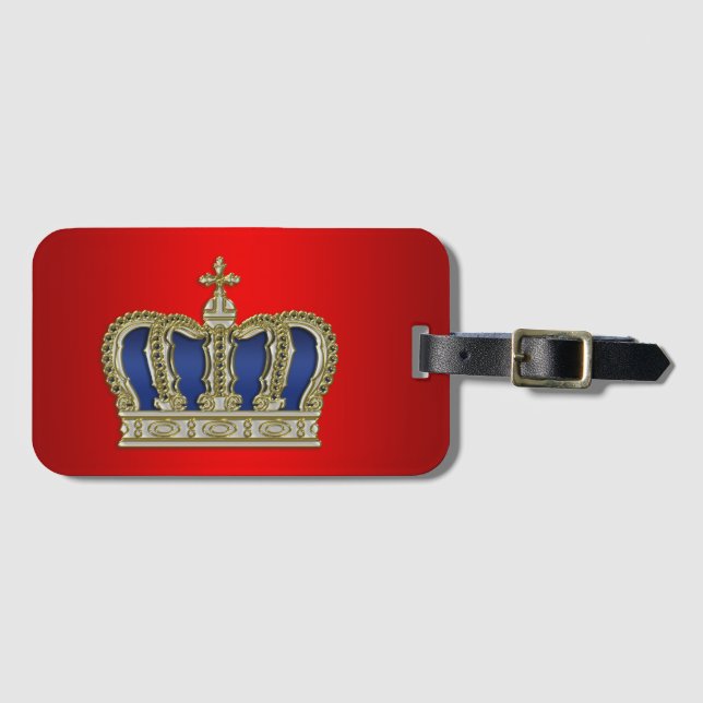 Golden Royal Krona V + ryggen. & idéer Bagagebricka (Framsida horisontal)