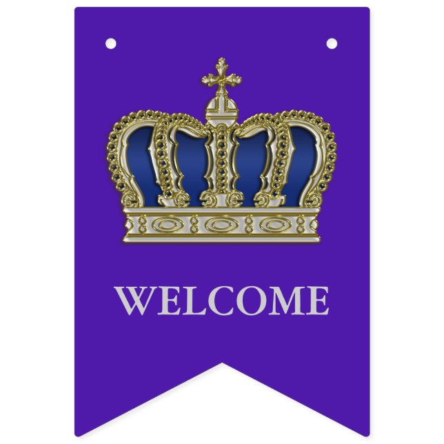 Golden Royal Krona V + ryggen. & idéer Vimplar (Första flaggan)