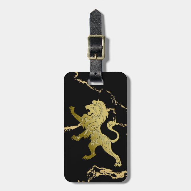 Golden Royal Lejon Bagagebricka (Vertikal Framsida)