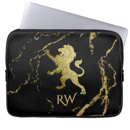 Golden Royal Lejon Monogram Laptop Fodral