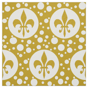 Golden Royal Lily & Dots + din backgr. & idéer Tyg
