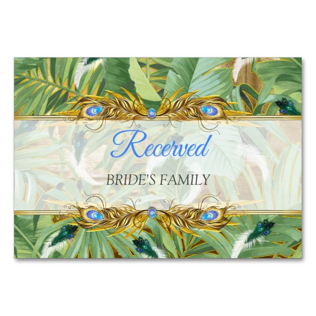 Golden Royal Peacock Feathers Bordsnummer (Framsidan)