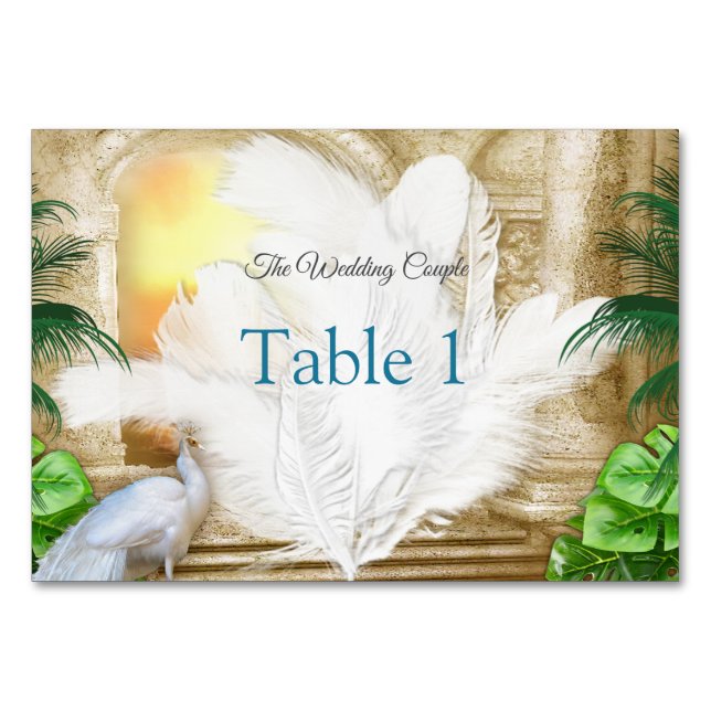 Golden Royal Peacock Feathers Bordsnummer (Framsidan)