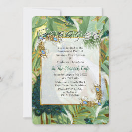 Golden Royal Peacock Feathers Inbjudningar