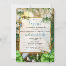 Golden Royal Peacock Temple Dreams Inbjudningar