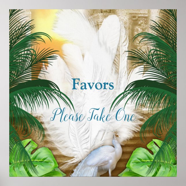 Golden Royal Peacock Temple Dreams Poster (Framsidan)