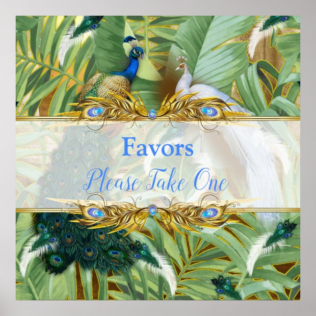 Golden Royal Peacock Temple Dreams Poster (Framsidan)