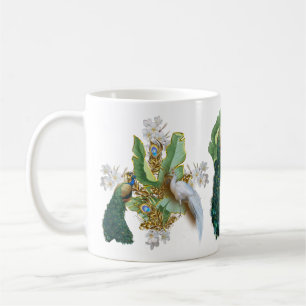 Golden Royal Peacocks & Feathers Kaffemugg