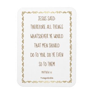 Golden Rule 3’ x 4’ Flexible Photo Magnet