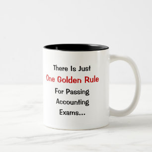 Golden Rule of Accounting Exams Två-Tonad Mugg
