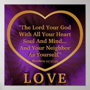 Golden Rule on Royal Lila Angelic Vingar Post Poster