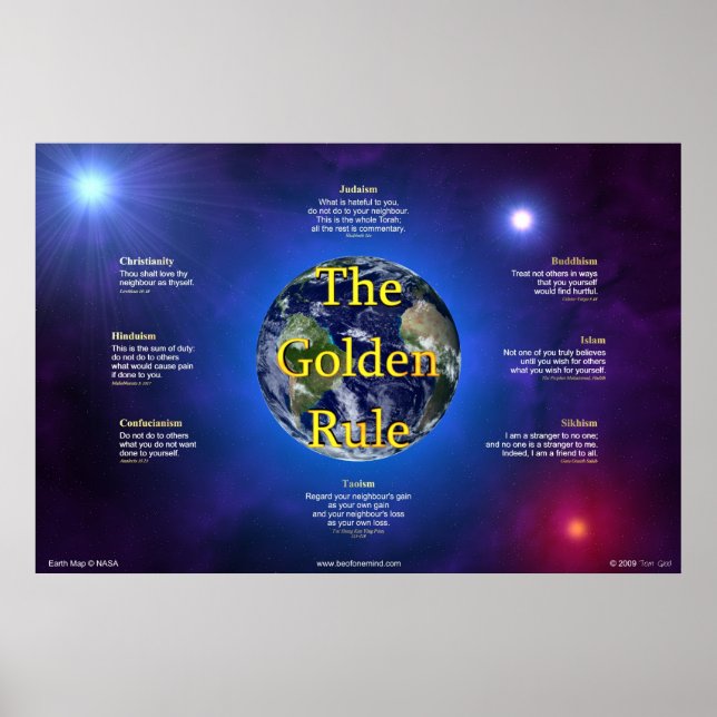 Golden Rule Poster (Vågrät) (Framsidan)