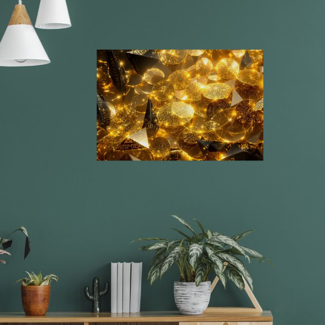 Golden Rune Mynt Poster (Vardagsrum 1)
