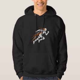 Golden Runner Logotyp Elegant Sportrörelsedesign Hoodie