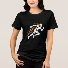 Golden Runner Logotyp Elegant Sportrörelsedesign T Shirt