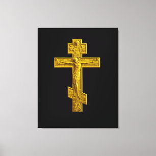 Golden Russian orthodox kor Canvastryck