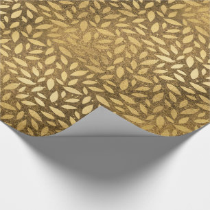 Golden Rustic Luxury lövs Presentpapper