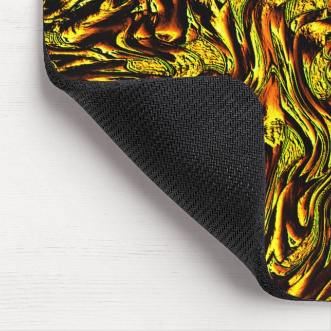 Golden Rustic struktur med mörk och orange Musmatta (Hörn)