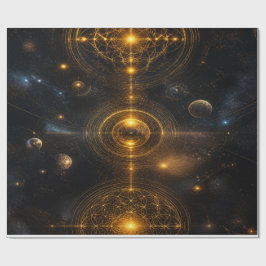 Golden Sacred Geometry Space Presentpapper