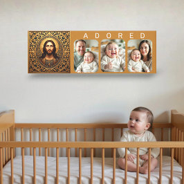 Golden Sacred Icon - ADORED Baby Photo  Canvastryck