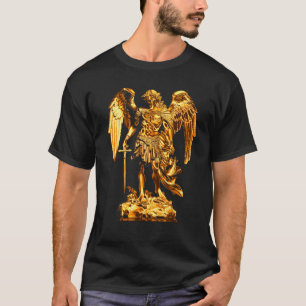 Golden Saint Michael the Archangel T Shirt